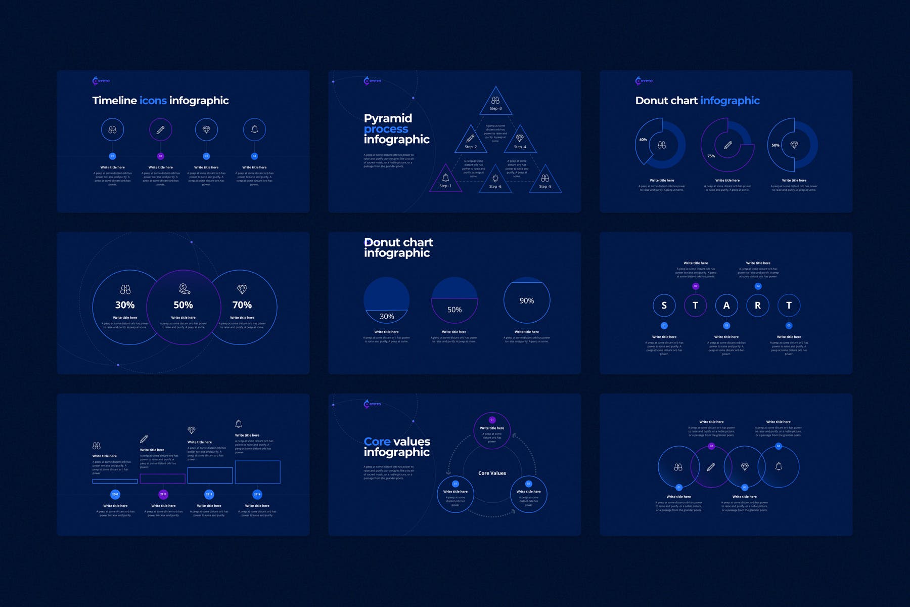 行业研究公司业务介绍图表设计幻灯片模板 CRYPTO Powerpoint Template_img_2