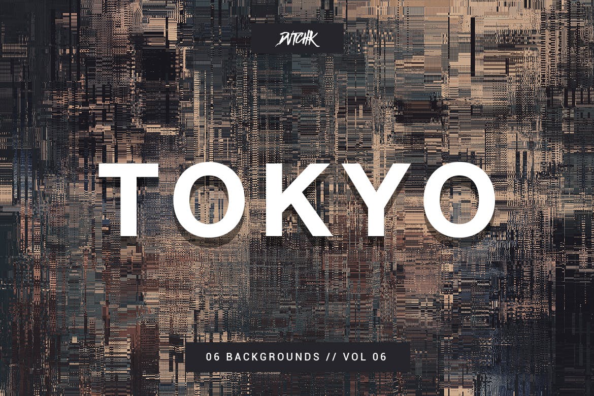 高清东京城市故障风背景纹理图片素材 Tokyo| City Glitch Backgrounds | Vol. 06_img_2