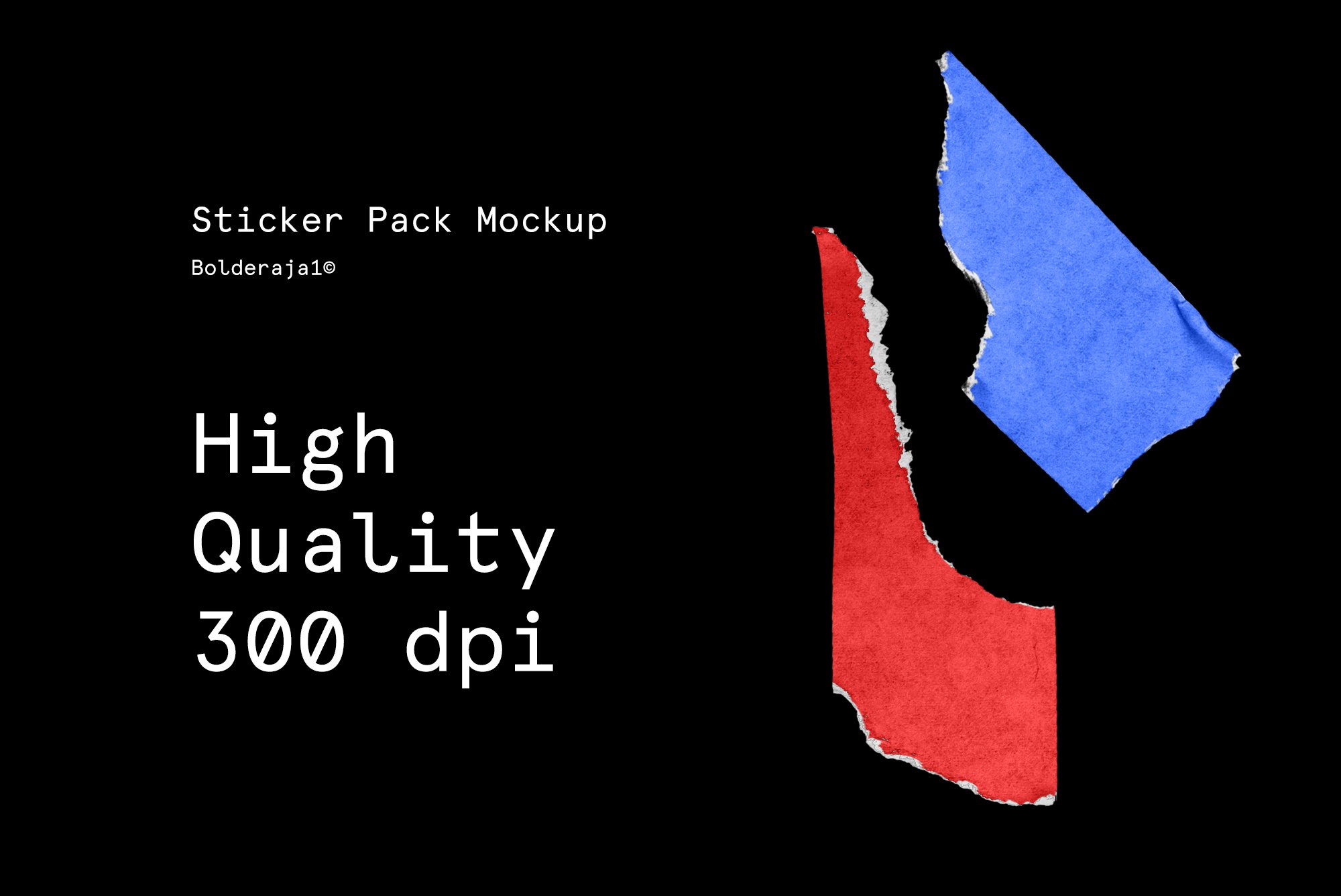 22款高清潮流做旧破损标签贴纸改色平面设计PSD素材模板 Sticker Mockup Pack_img_2