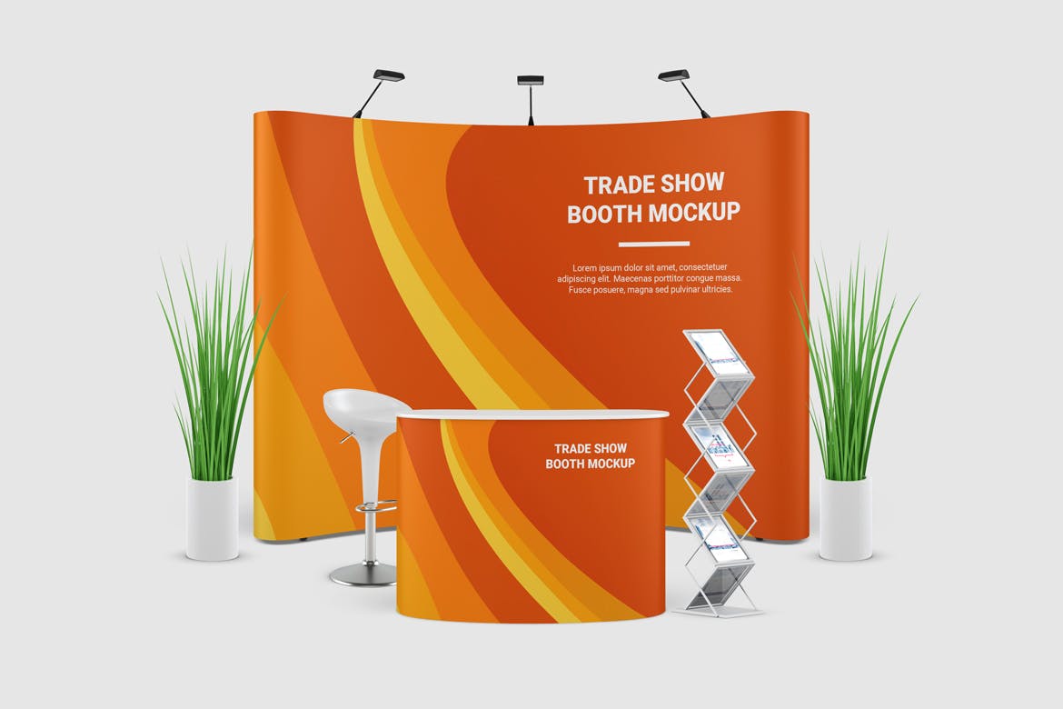 贸易展摊位海报设计展示样机模板 Trade Show Booth Mockup_img_2