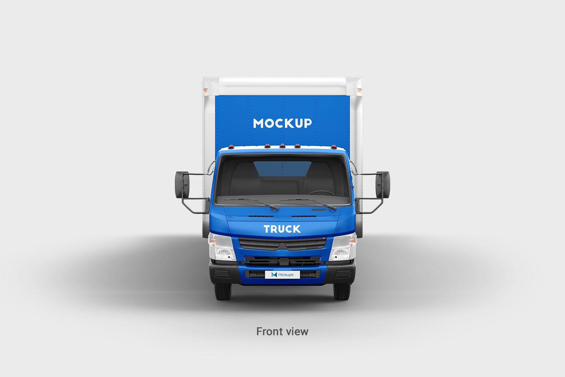 6款厢式货车卡车车身广告设计展示样机 Truck Mockup 4_img_2