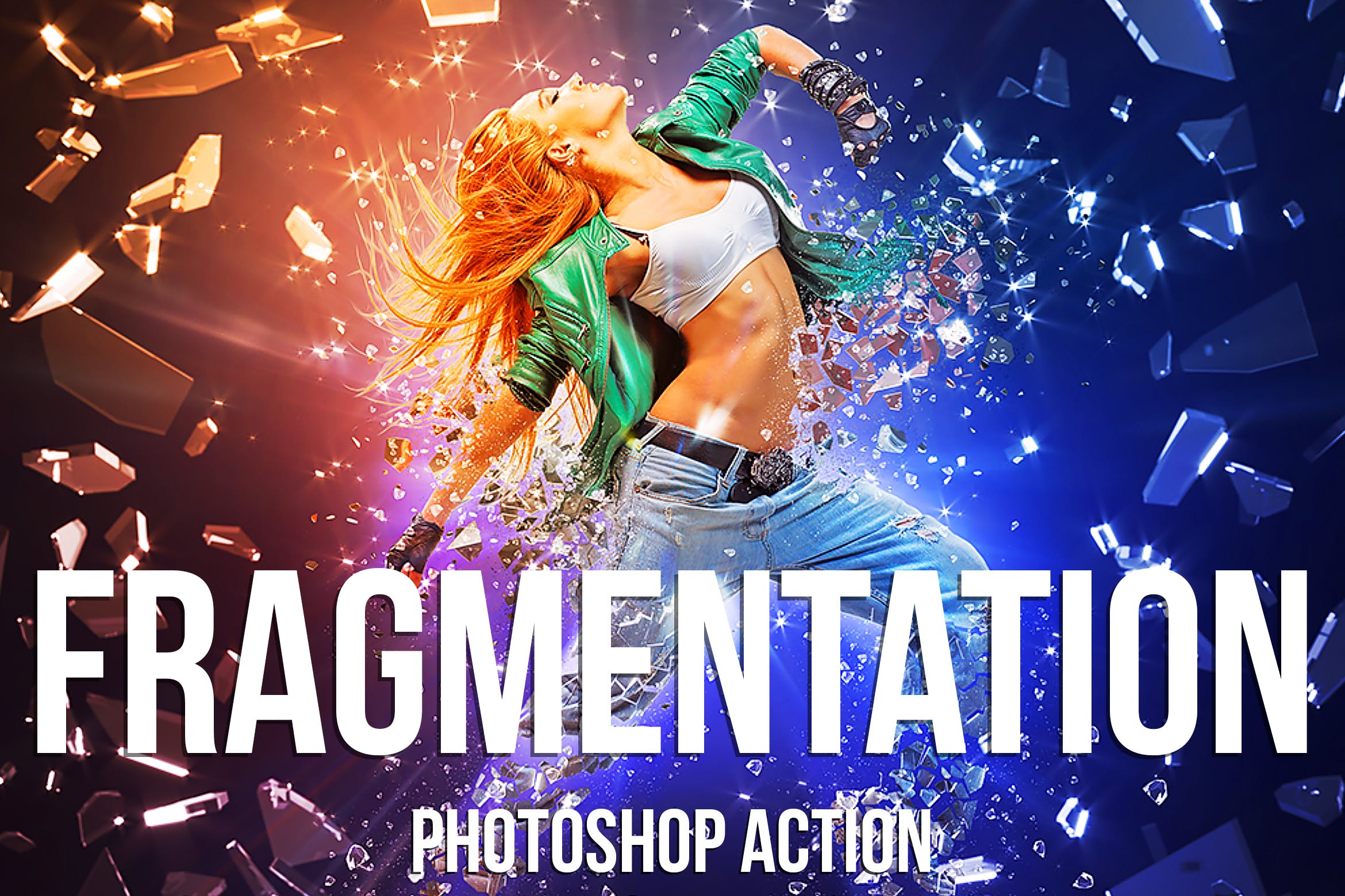 破碎玻璃效果照片处理特效PS动作 Fragmentation - Shattered Glass Photoshop Action_img_2