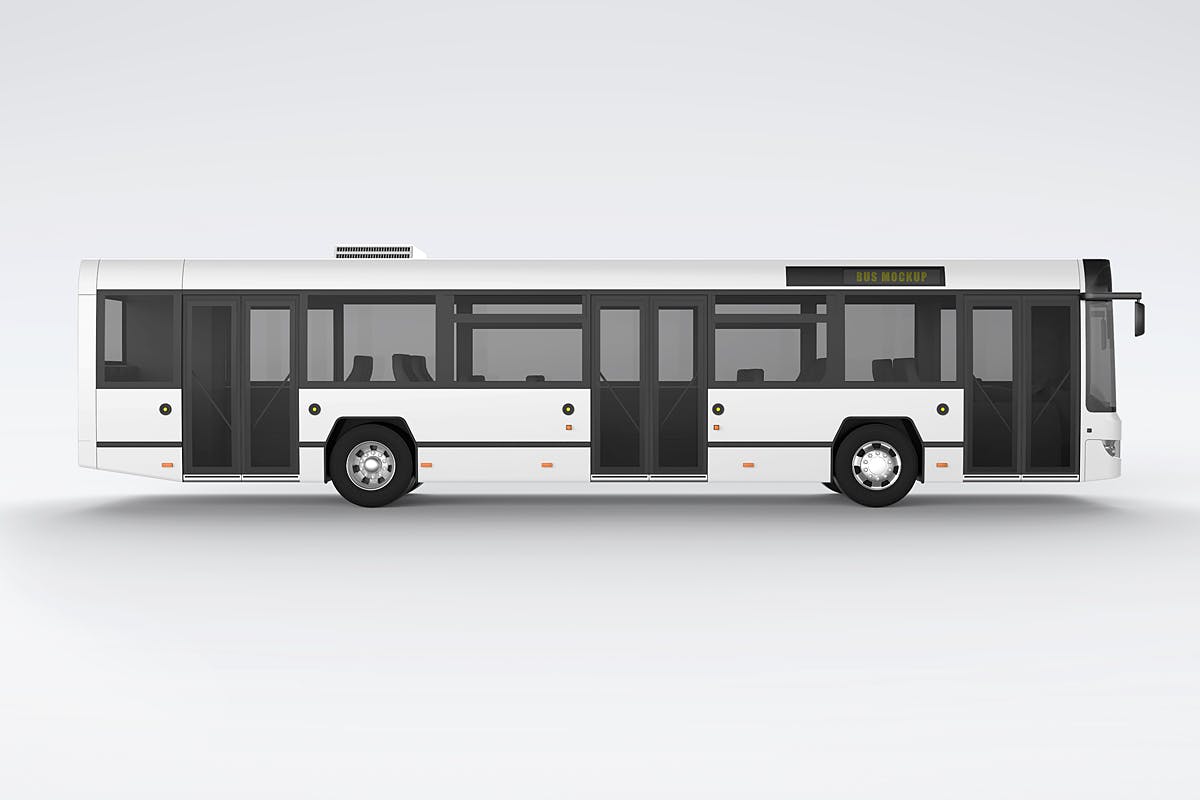 8款城市公交车车贴广告设计智能贴图样机模板 Bus Mockup_img_2