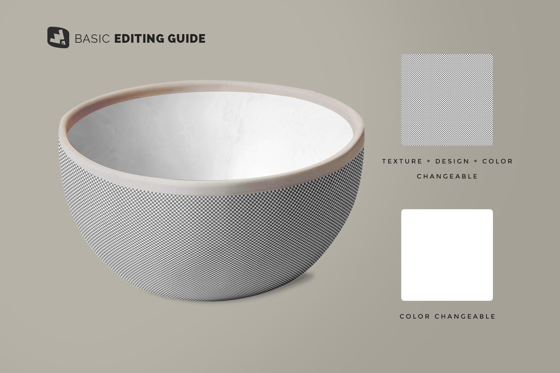 前视图陶瓷碗设计样机模板 Front View Bowl Mockup Vol.2_img_2