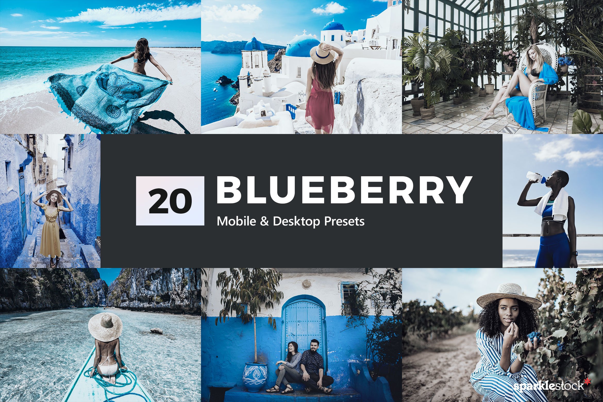 20款蓝色调海滩摄影照片调色滤镜LR预设 20 Blueberry Lightroom Presets & LUT_img_2