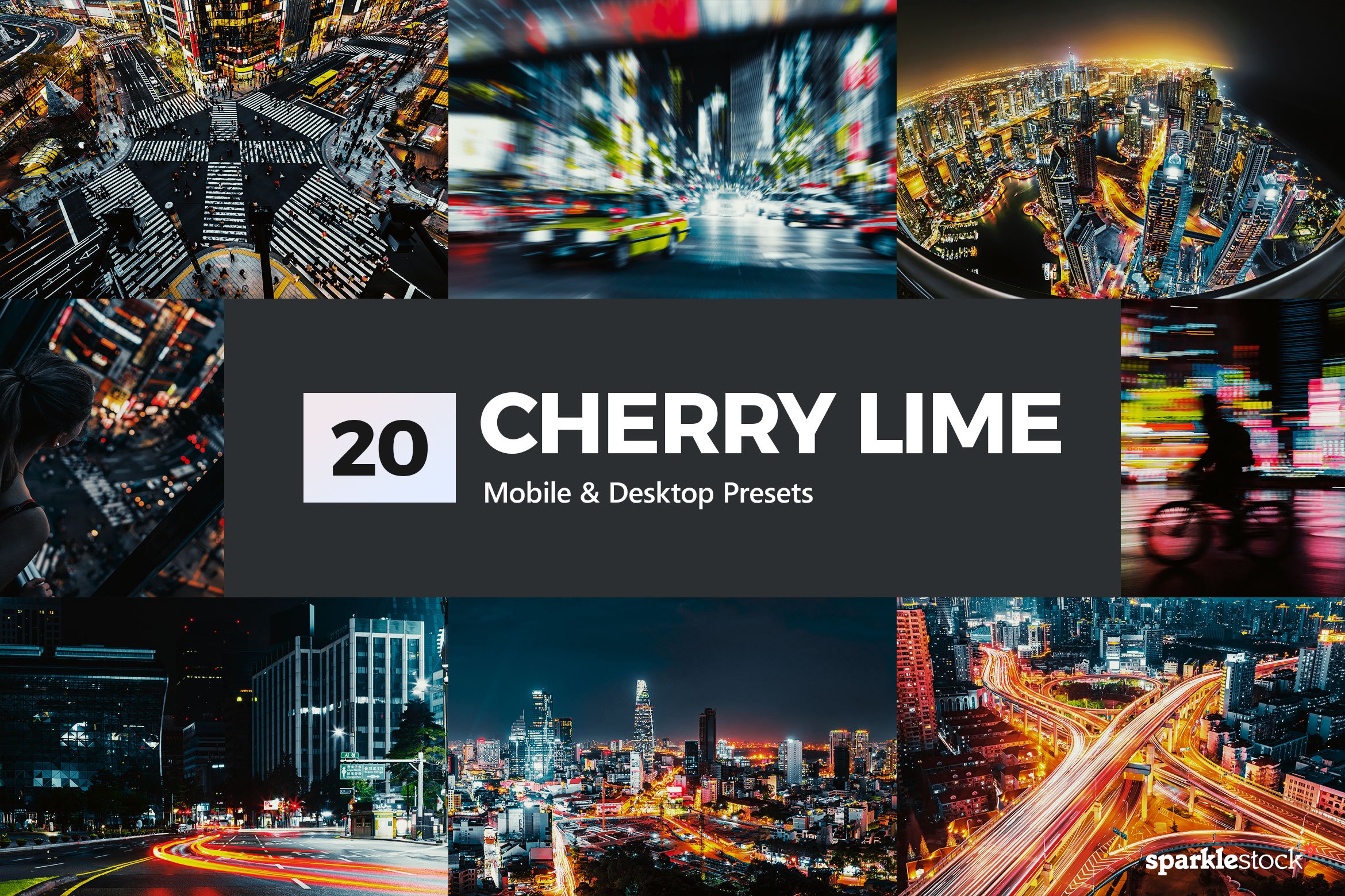 20款粉红色&霓虹绿城市摄影照片调色滤镜LR预设 20 Cherry Lime LR Presets_img_2