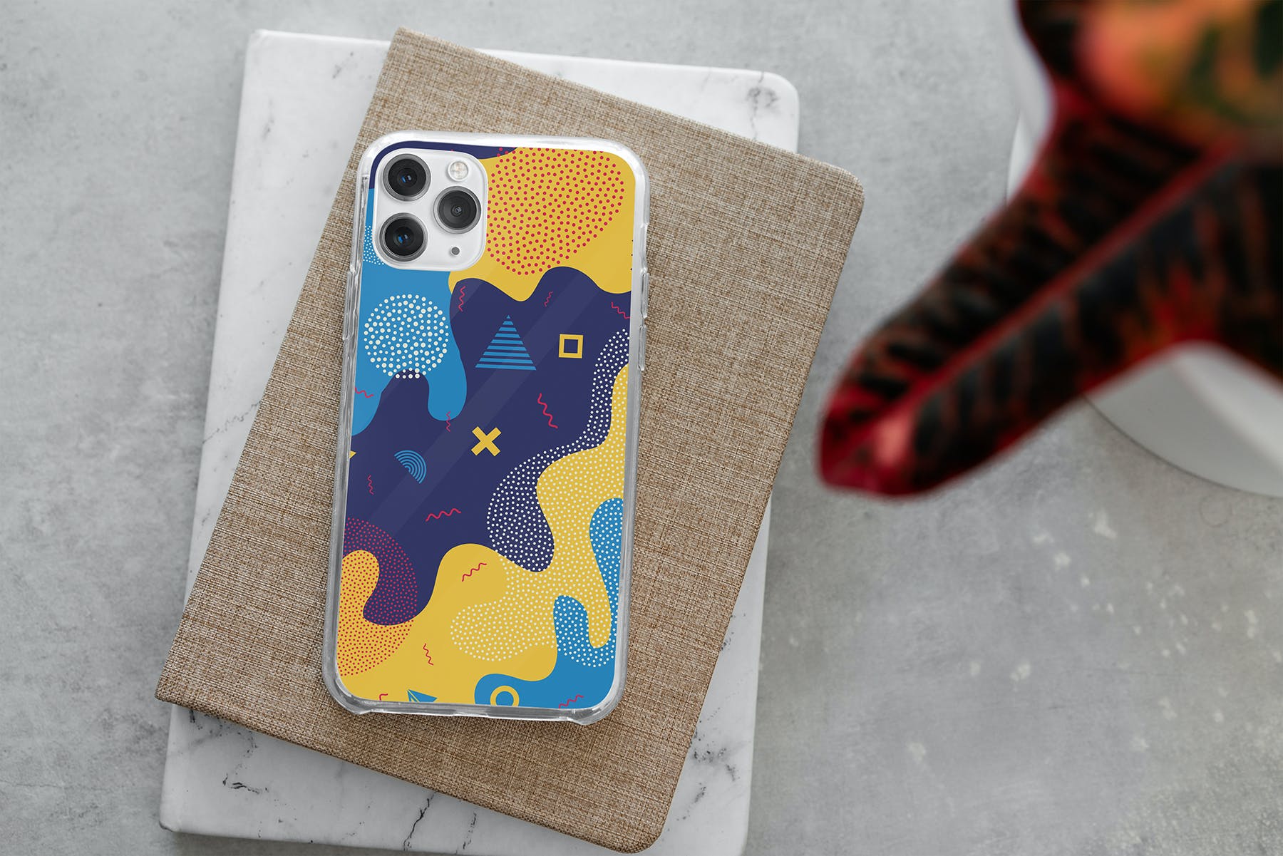 11款Phone 11/Pro智能手机壳外观设计展示样机模板 Phone 11/Pro Clear Case Mockup_img_2