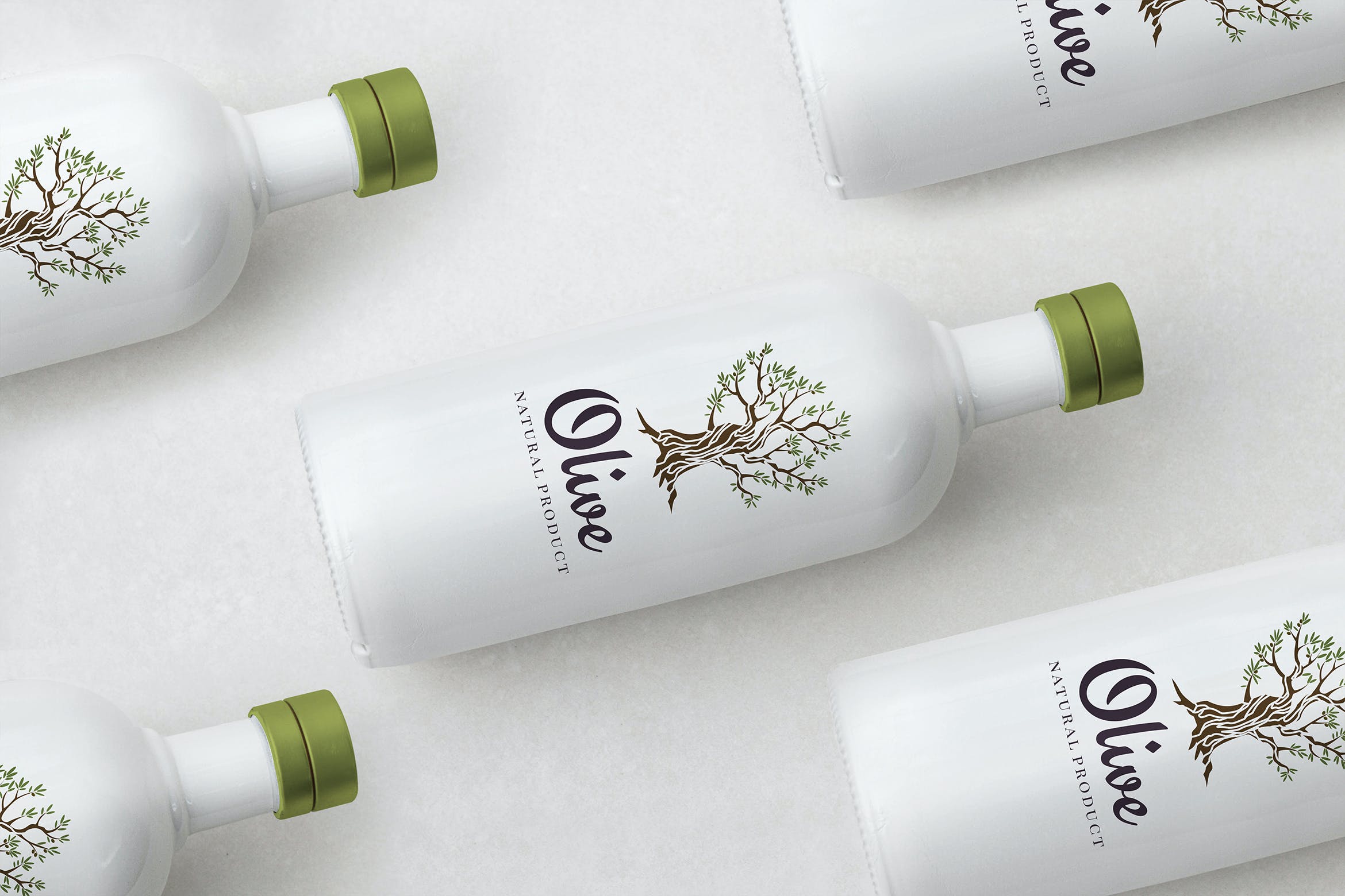 橄榄油瓶外观设计智能贴图PSD样机模板 Olive Oil Bottle Mockup_img_2