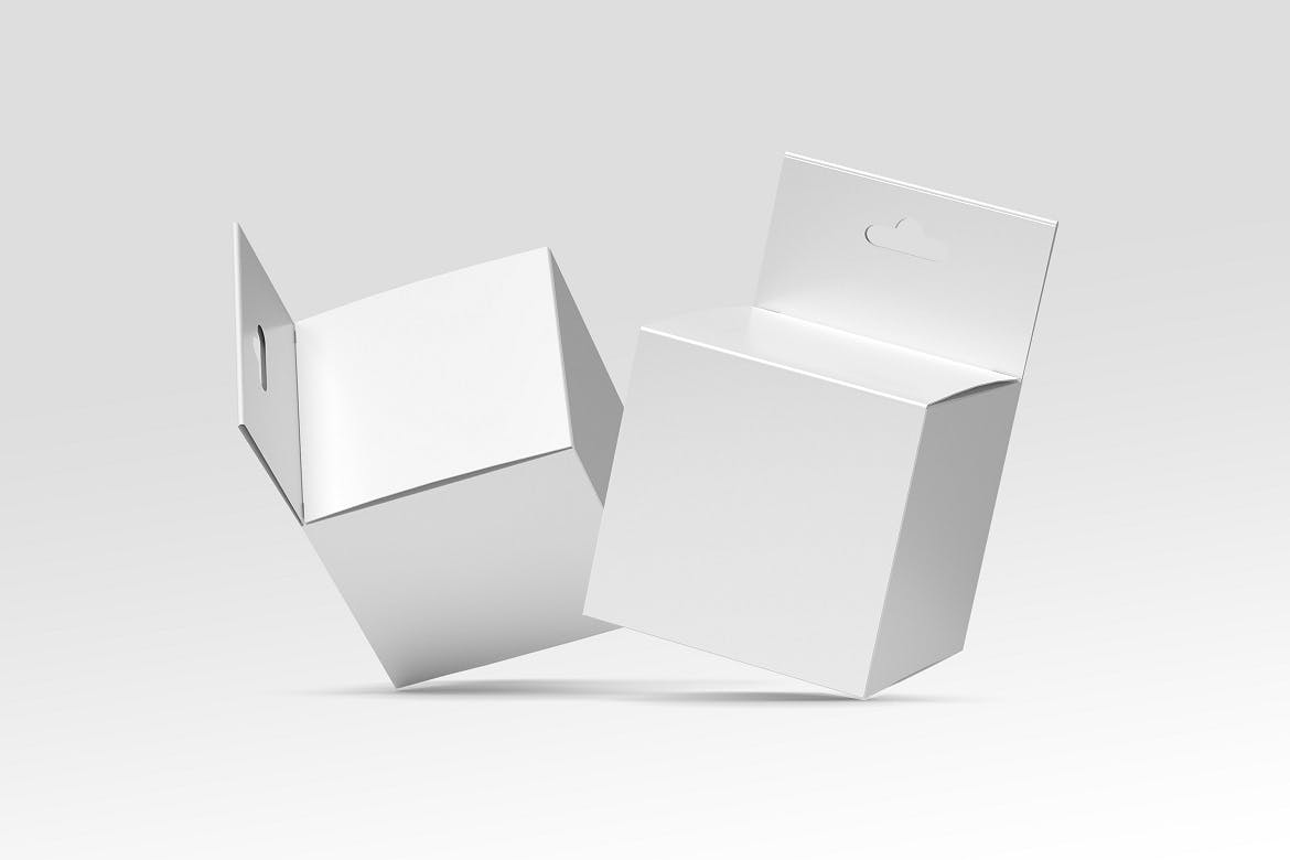 方形产品包装纸盒设计展示样机模板 Square Box Mockup Packaging_img_2