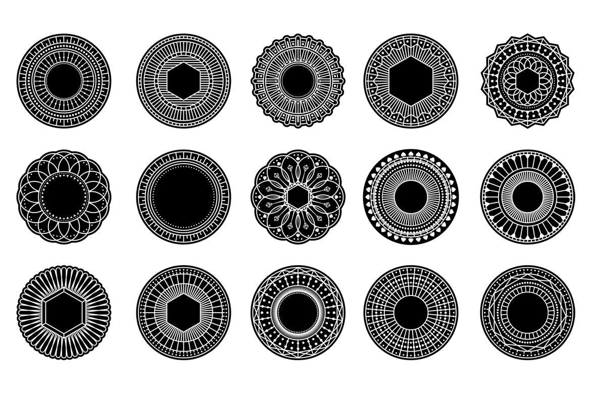 100款抽象几何线稿矢量背景图案素材 100 Geometric Vector Shapes CSH_img_2