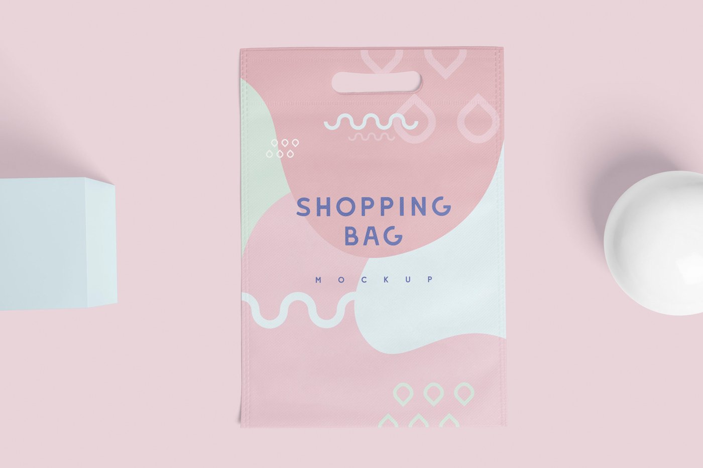 矩形帆布购物袋设计展示样机 Rectangle Canvas Shopping Bag Mockups_img_2