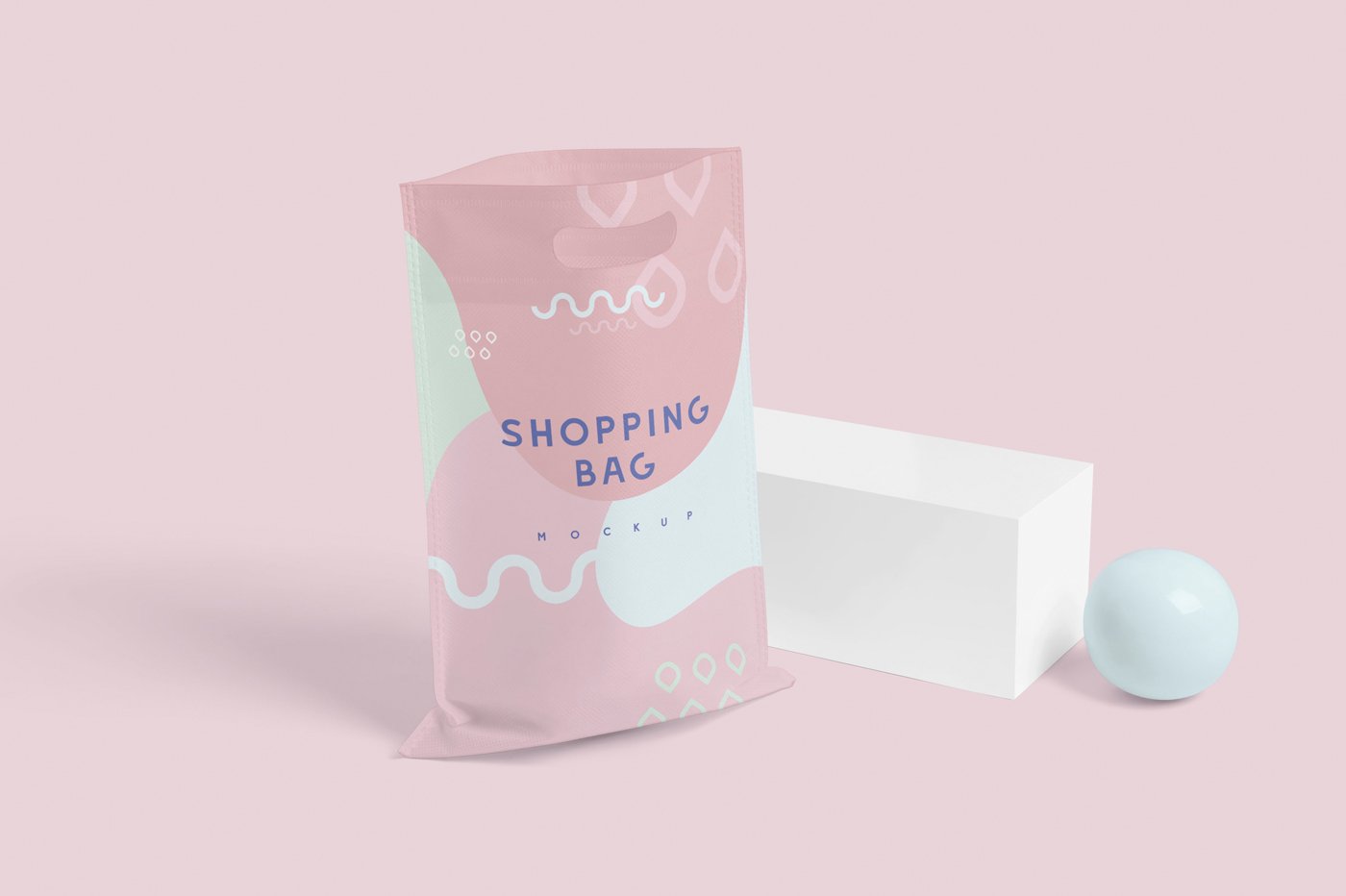 矩形帆布购物袋设计展示样机 Rectangle Canvas Shopping Bag Mockups_img_2