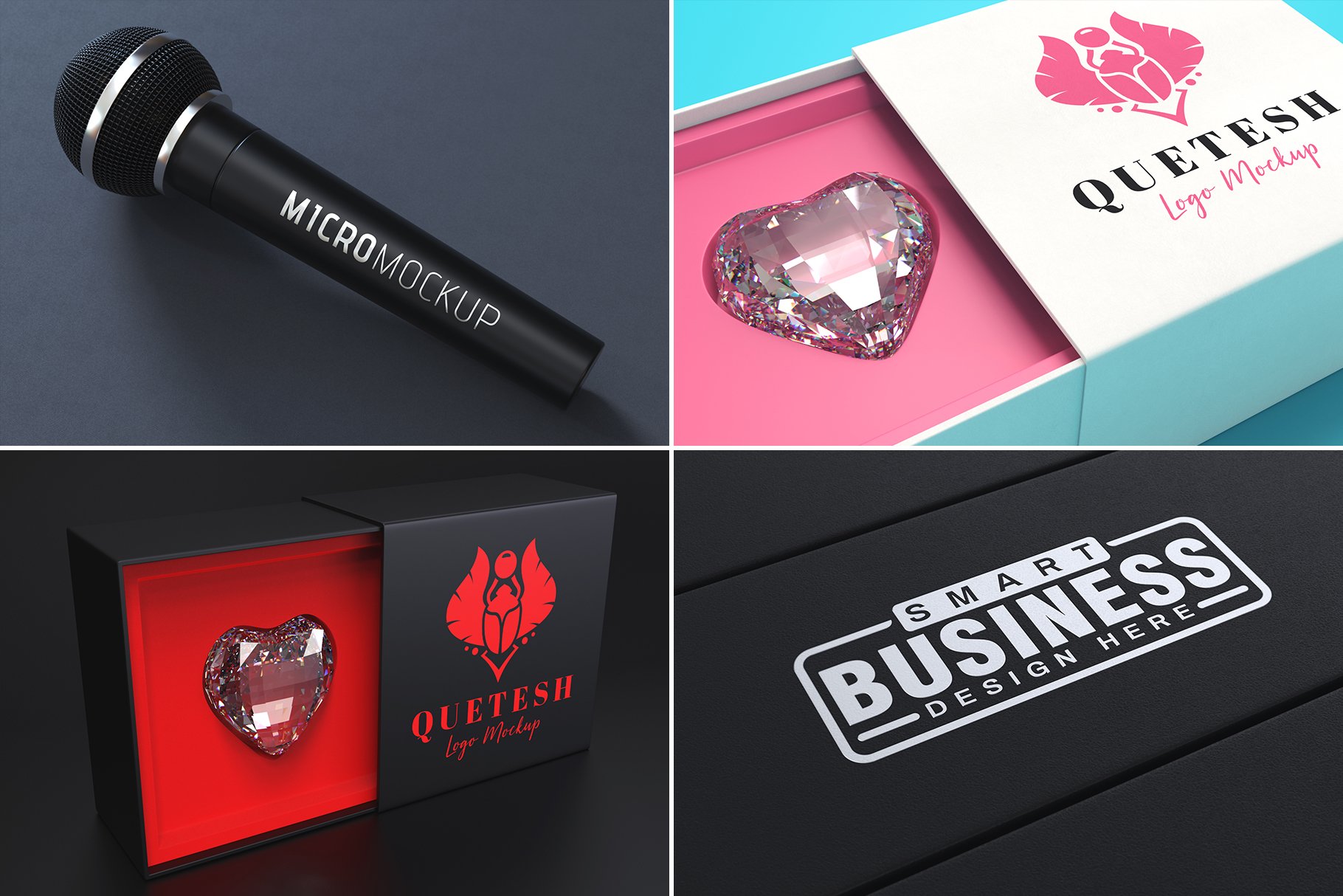 100款品牌LOGO标志徽标设计展示样机模板合集 100 Logo Mockups Bundle Vol.2_img_2