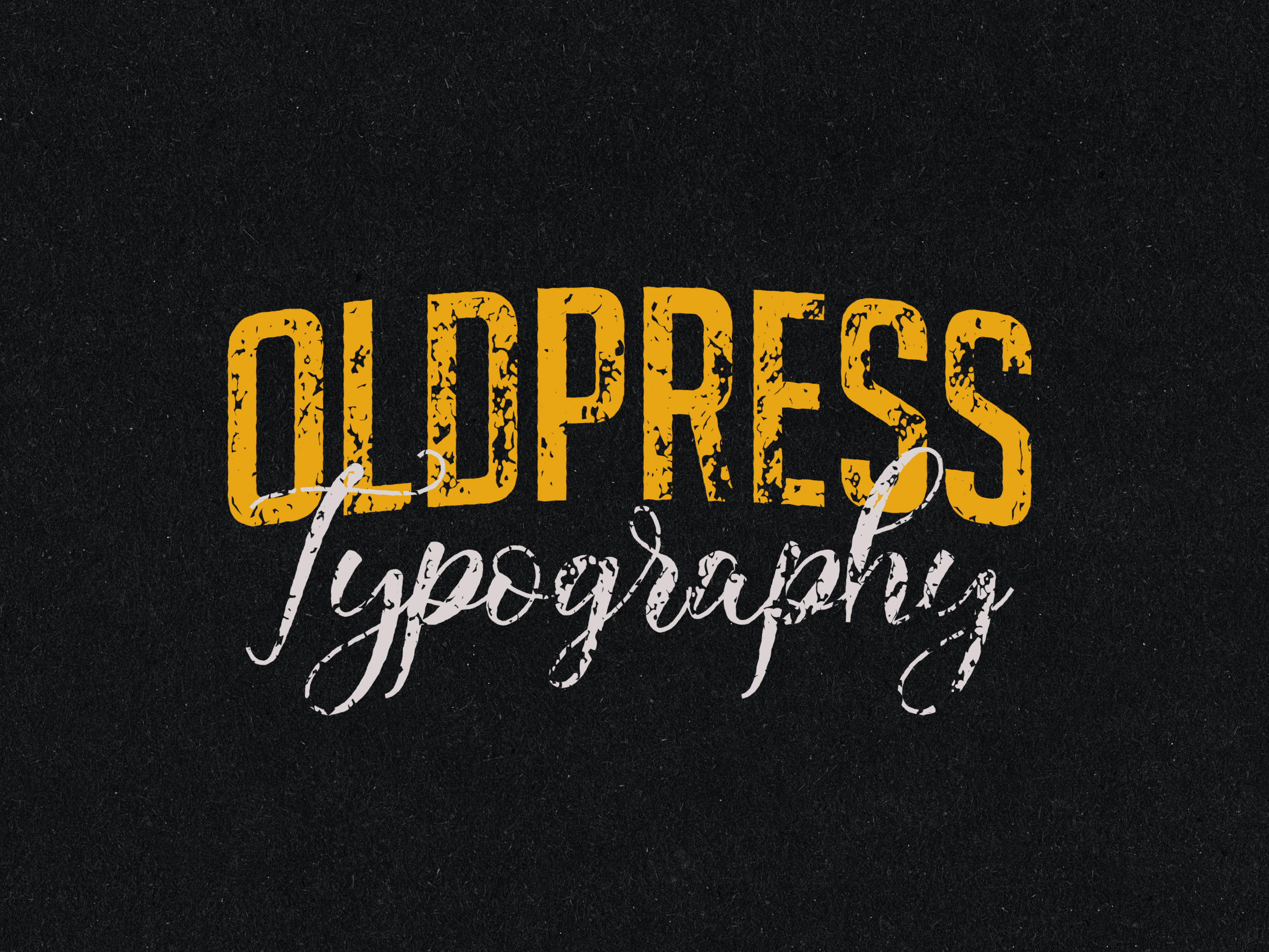 8款复古做旧磨损标志标题特效字体PS样式模板 Letterpress / Vintage Text Effects_img_2