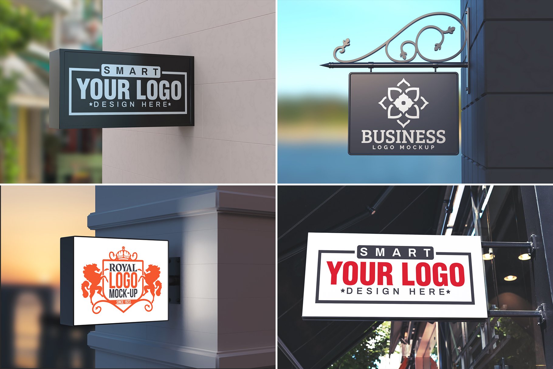 100个徽标标志LOGO设计展示样机模板合集 100 Logo Mockups Bundle Vol.3_img_2