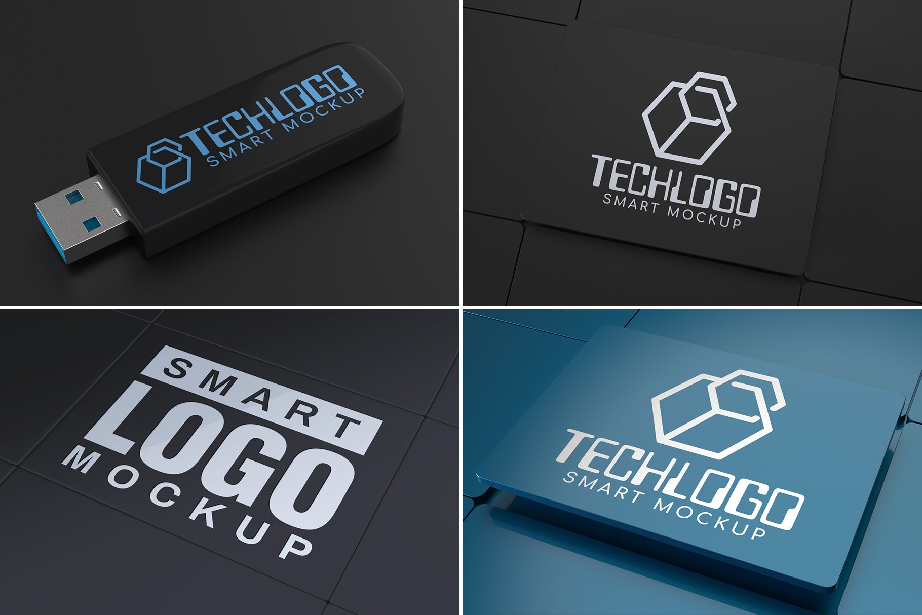 100个徽标标志LOGO设计展示样机模板合集 100 Logo Mockups Bundle Vol.3_img_2