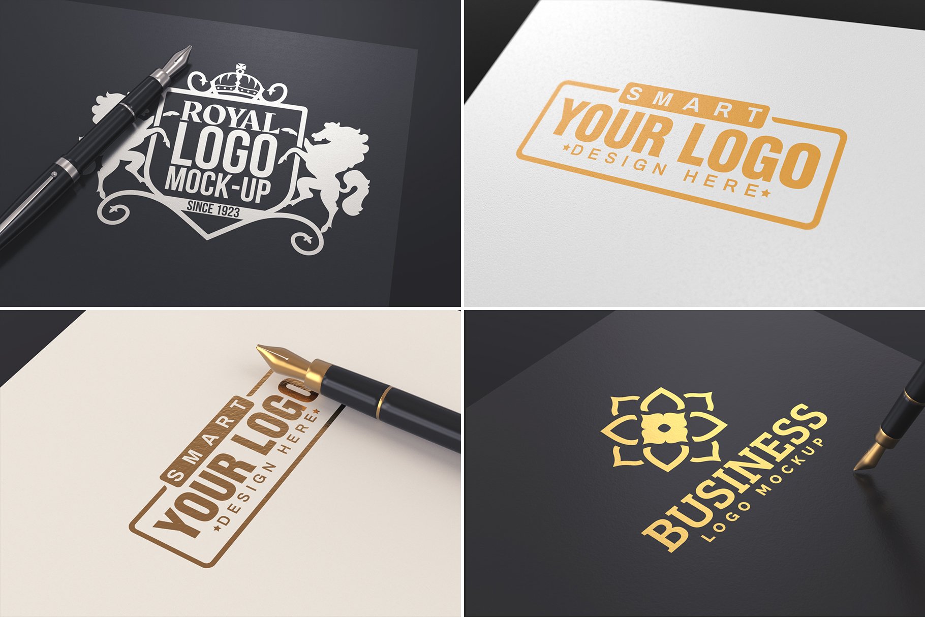 100个徽标标志LOGO设计展示样机模板合集 100 Logo Mockups Bundle Vol.3_img_2