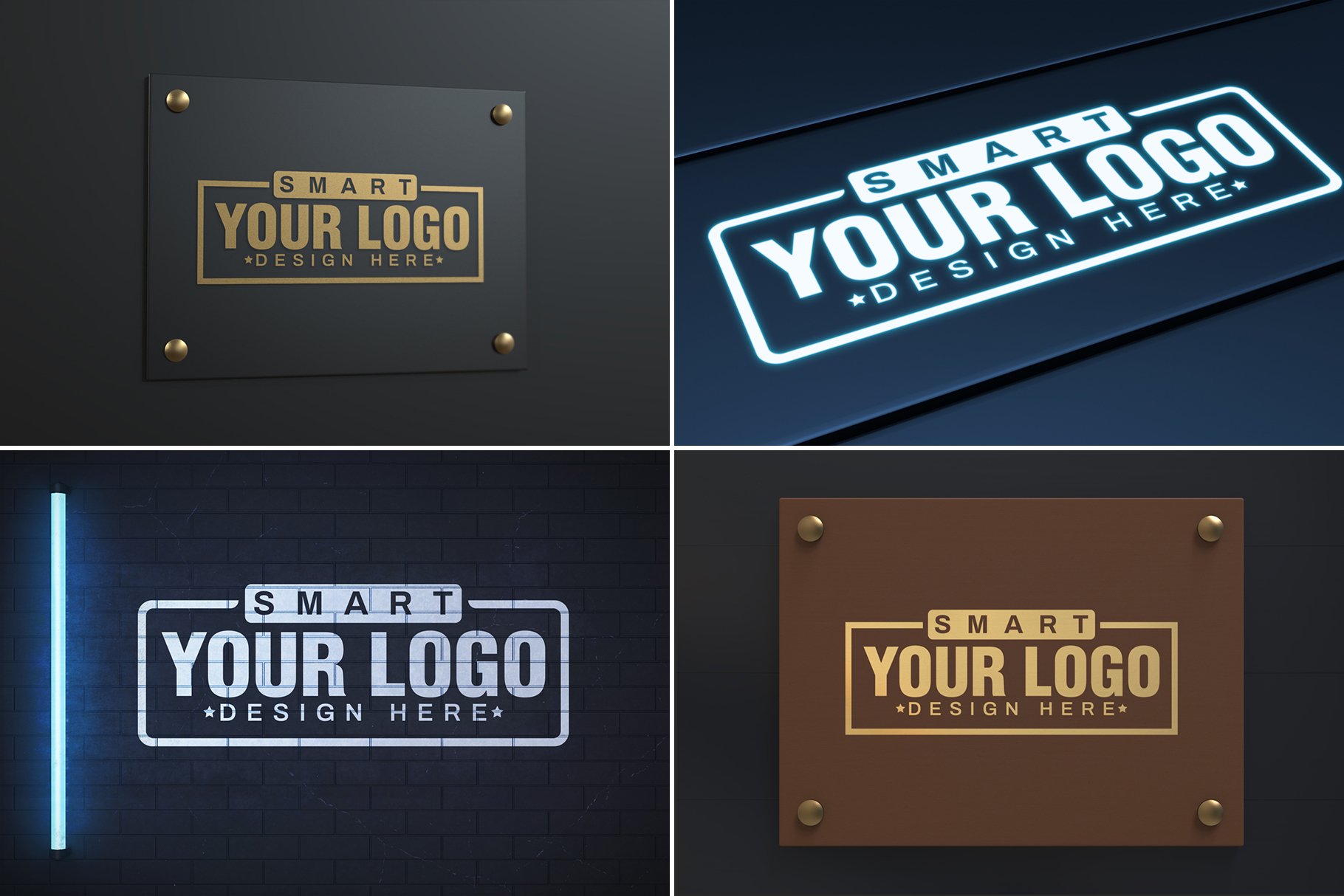 100个徽标标志LOGO设计展示样机模板合集 100 Logo Mockups Bundle Vol.3_img_2