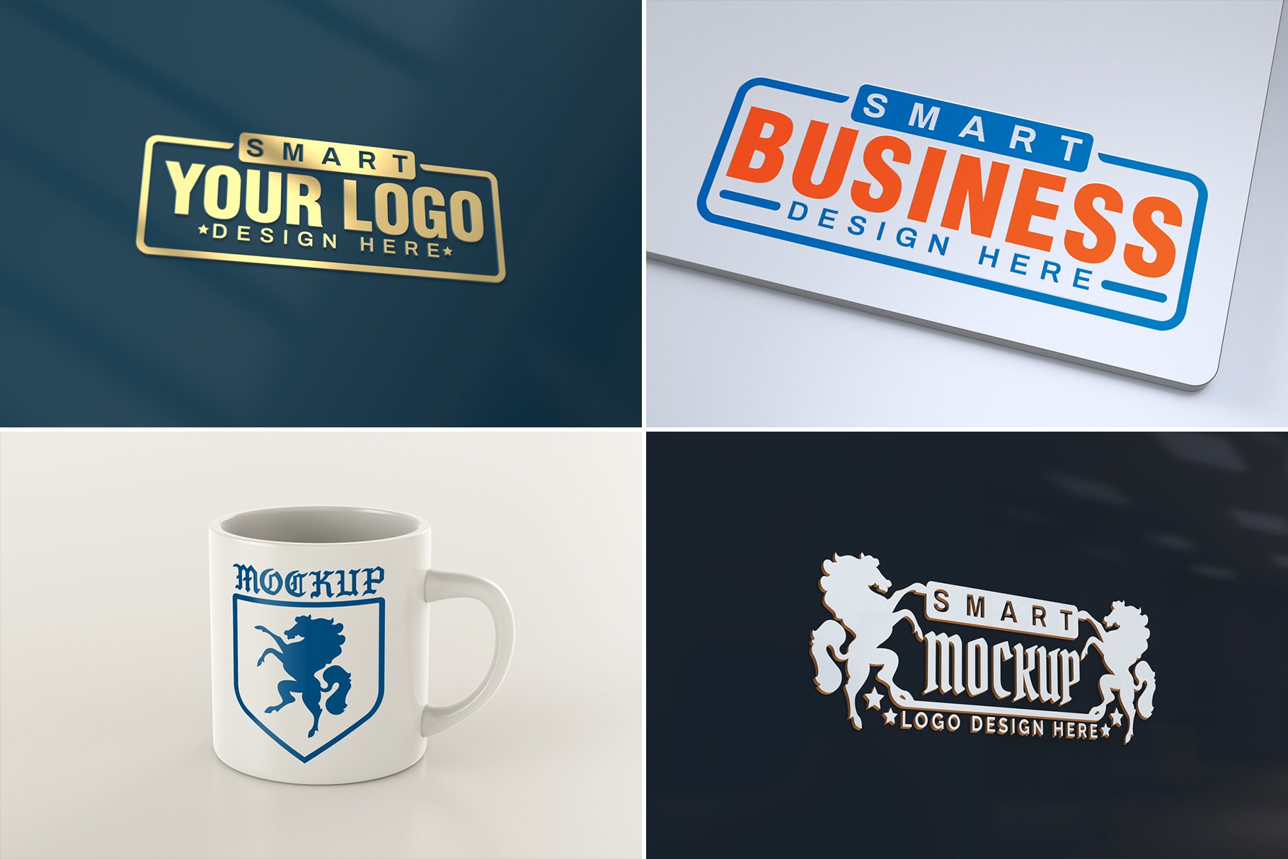 100个徽标标志LOGO设计展示样机模板合集 100 Logo Mockups Bundle Vol.3_img_2