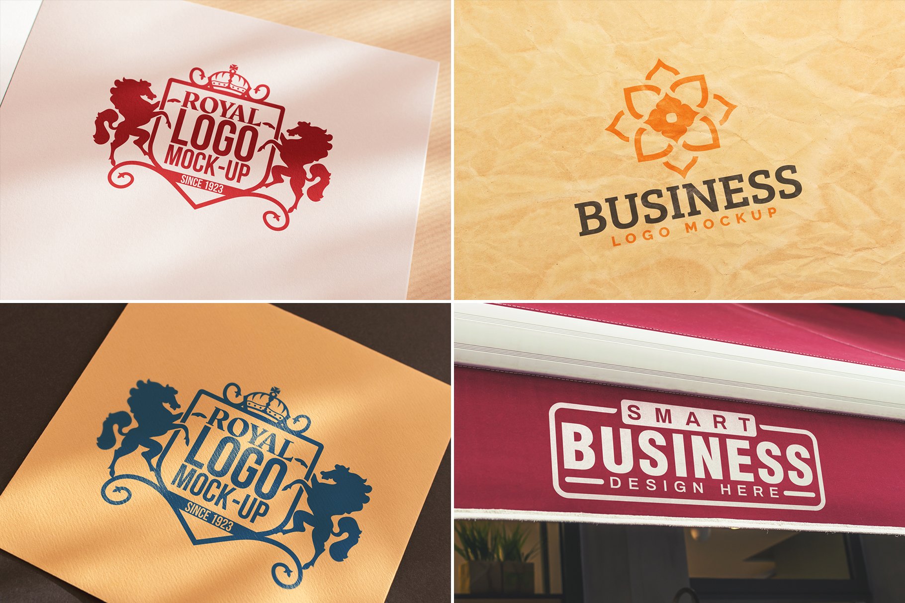 100个徽标标志LOGO设计展示样机模板合集 100 Logo Mockups Bundle Vol.3_img_2