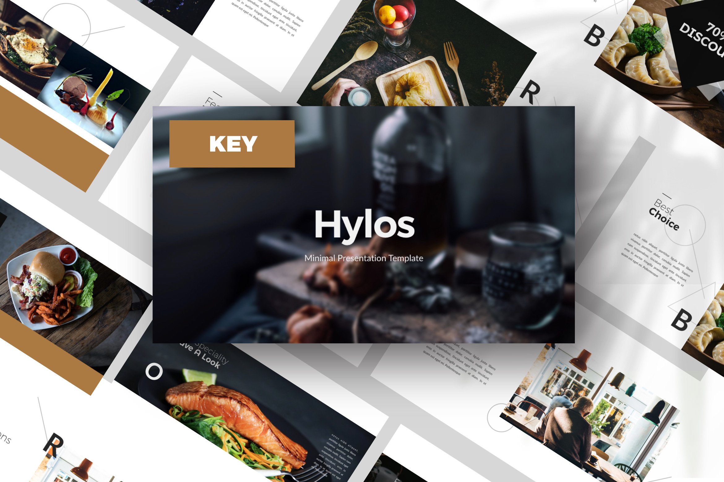 美食食品演示幻灯片设计模板 Hylos Powerpoint Template_img_2