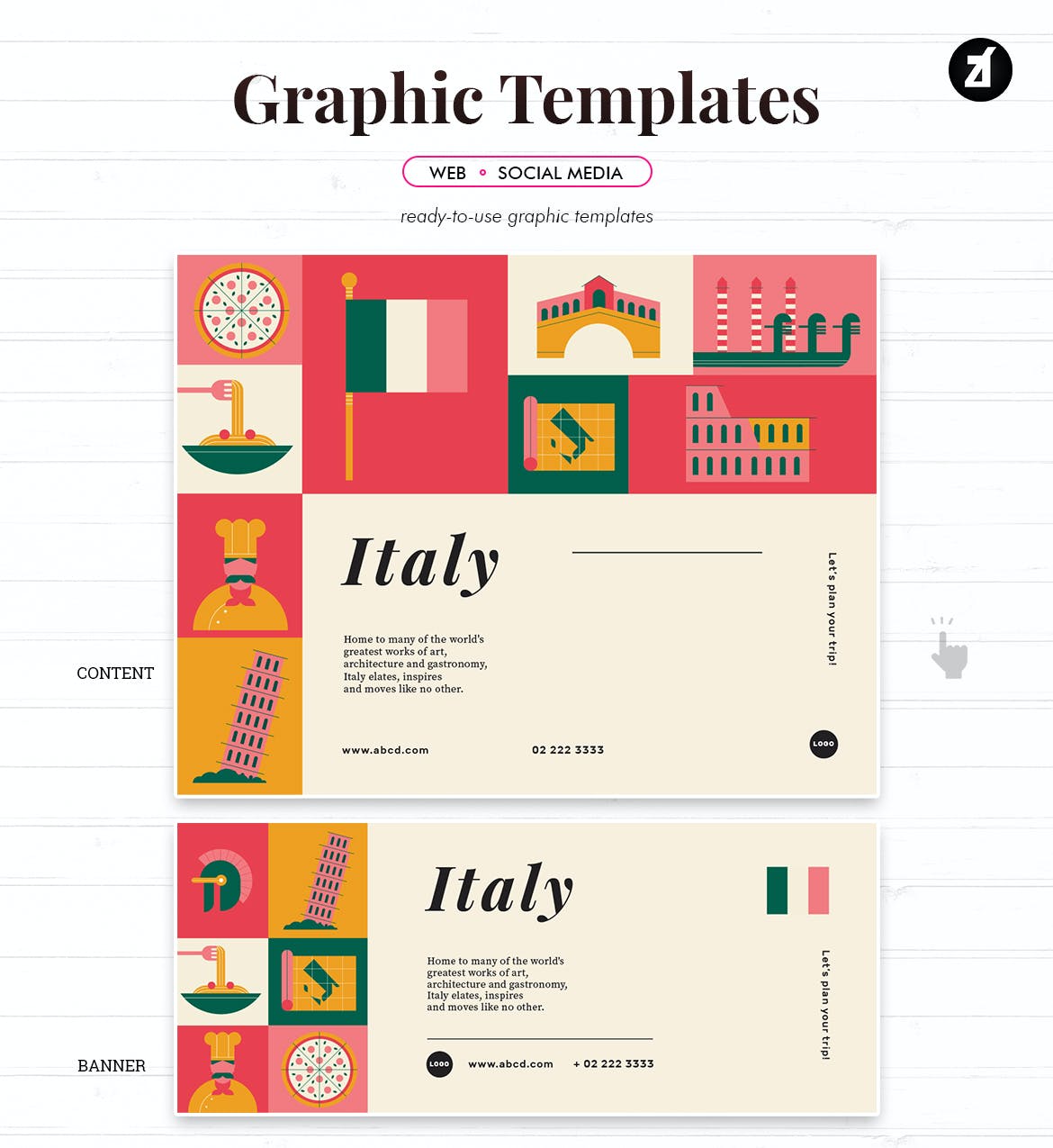 意大利元素海报设计AI矢量模板 Italy Graphic Templates_img_2