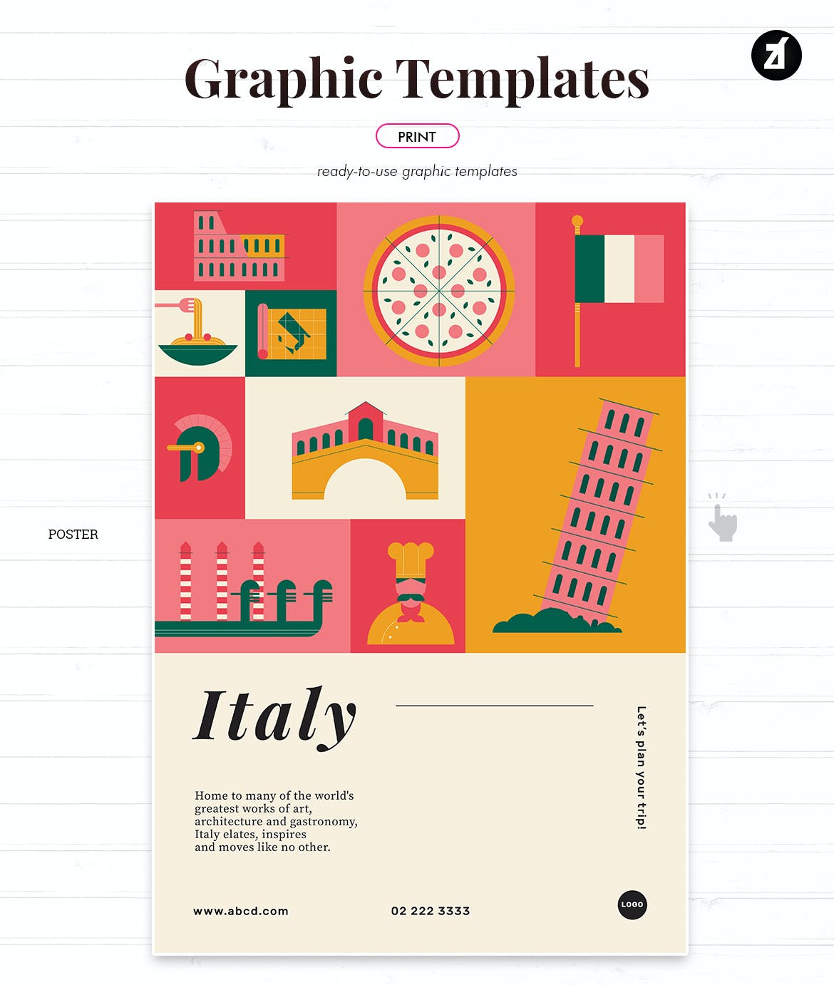 意大利元素海报设计AI矢量模板 Italy Graphic Templates_img_2