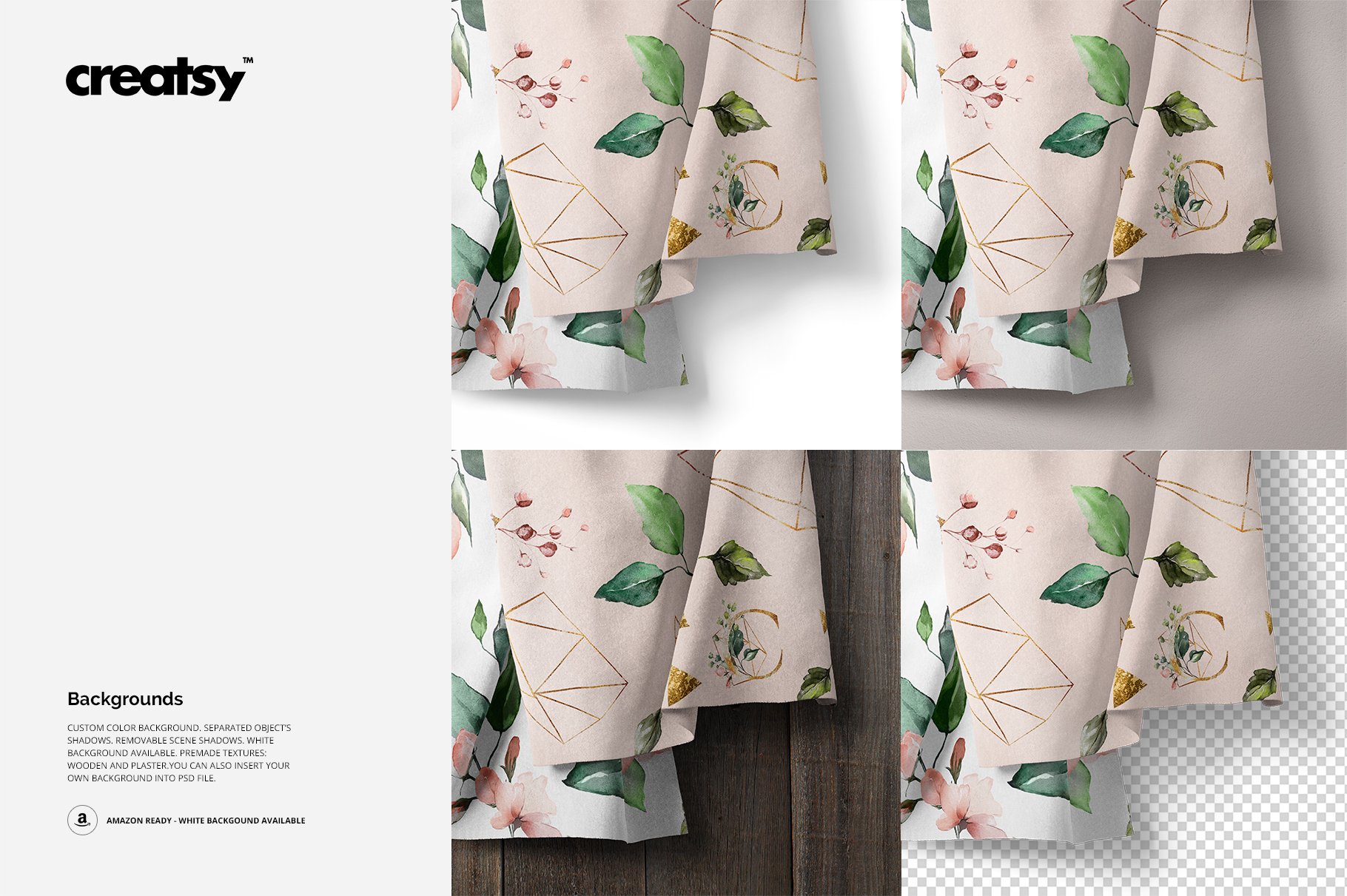 悬挂纺织面料布料印花设计展示样机 Hanging Fabrics Mockup 11/FF v.6_img_2