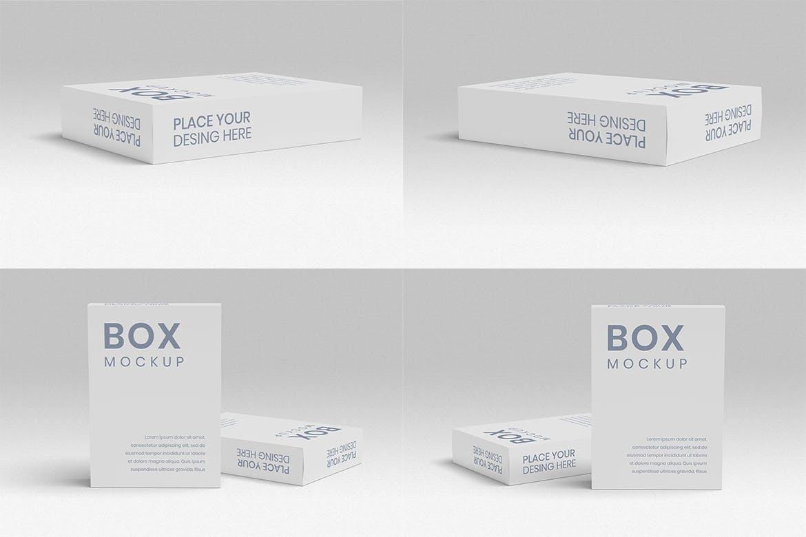 8款方形产品包装纸盒设计展示样机 Box Mockup 8 PSD Files_img_2