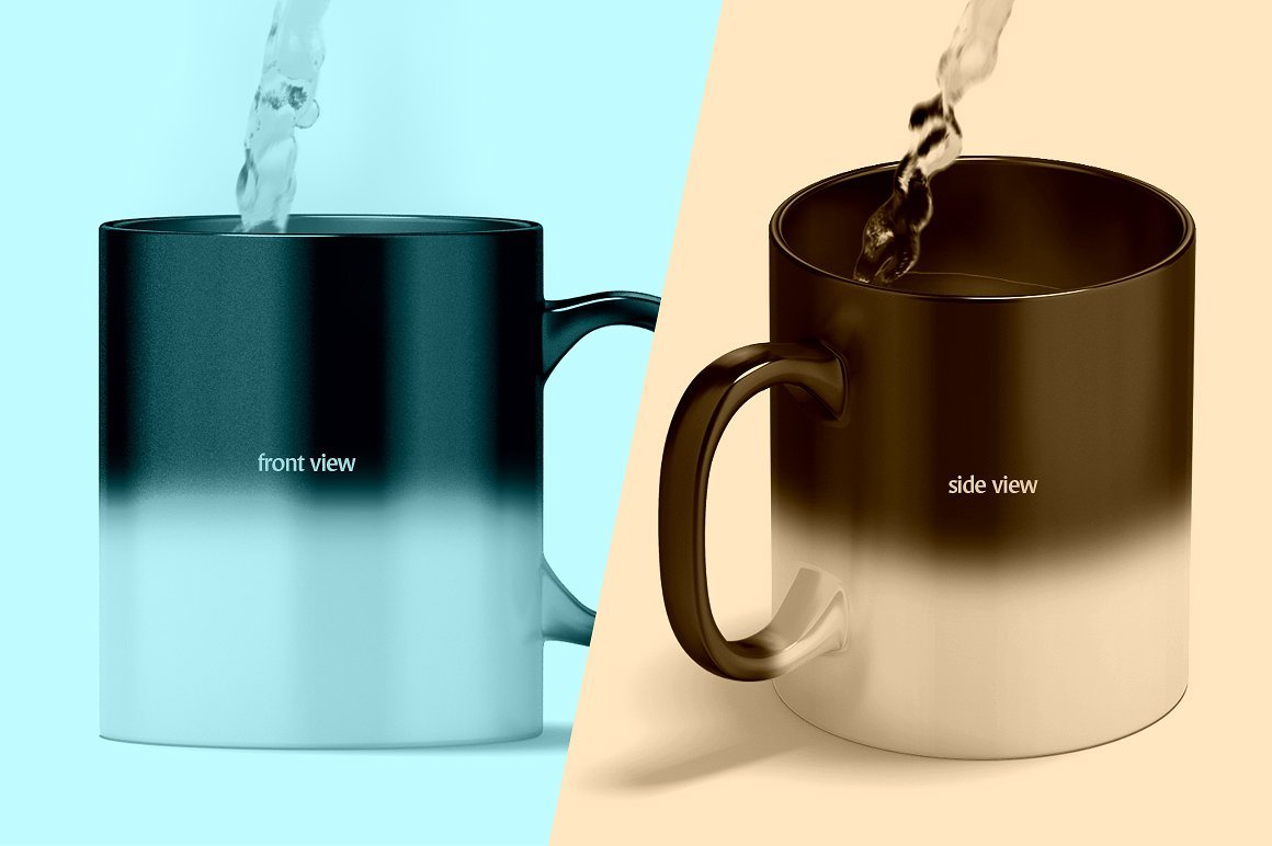 马克杯印花设计动态展示样机 Magic Mug Animated Mockup_img_2