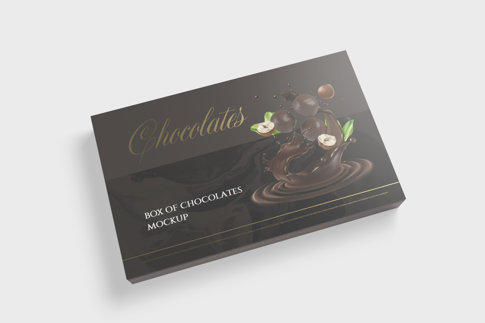 7款金箔效果巧克力包装纸盒设计展示样机 Box Of Chocolates Mockup_img_2