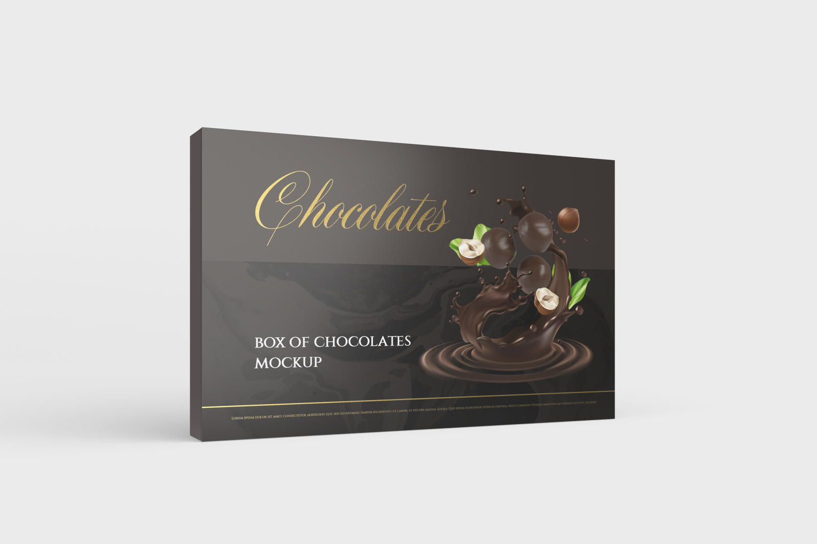 7款金箔效果巧克力包装纸盒设计展示样机 Box Of Chocolates Mockup_img_2