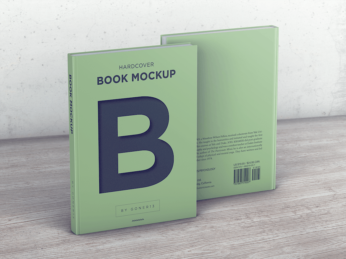 11款精装书画册封面设计智能贴图PSD样机模板 Book MockUp Vol.1_img_2