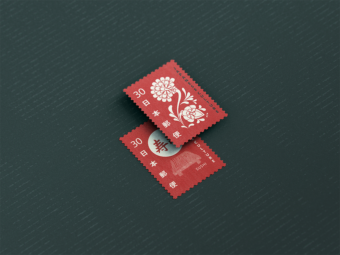 10款复古邮票设计智能贴图PSD样机模板 Postage Stamp MockUp v2_img_2