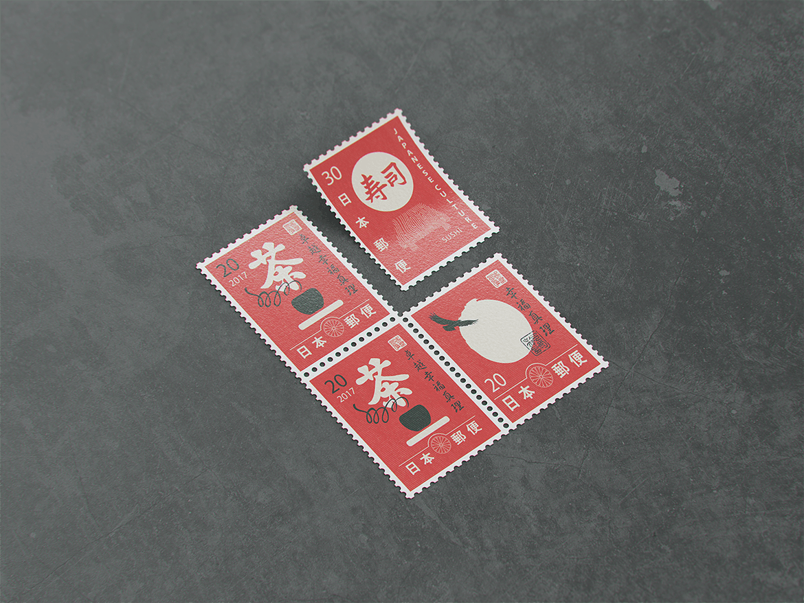 10款复古邮票设计智能贴图PSD样机模板 Postage Stamp MockUp v2_img_2