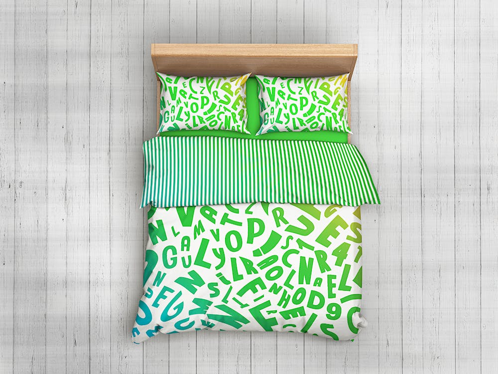 11款床上用品棉被枕头印花设计展示样机 Bedding Sets & Bed Linen Mockup_img_2