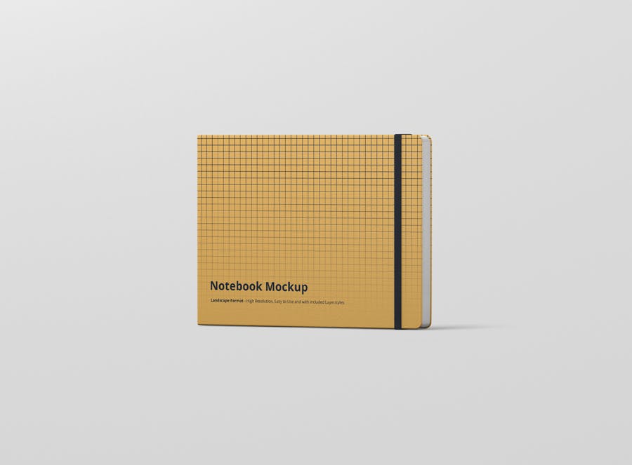 8款办公用品笔记本设计展示样机 Notebook Mockup Landscape Format_img_2