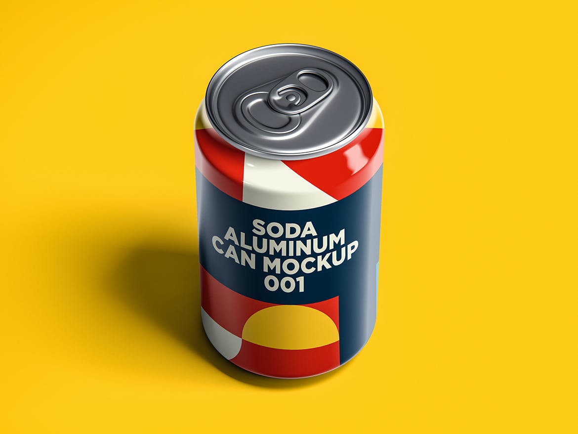 6款苏打水易拉罐锡罐设计样机PSD模板 Soda Can Mockup_img_2