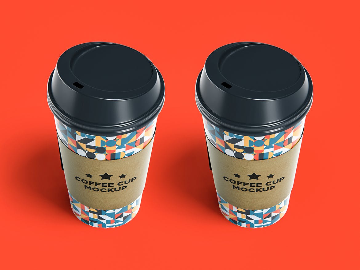 6款一次性外卖咖啡纸杯设计展示样机模板 Coffee Cup Mockup_img_2