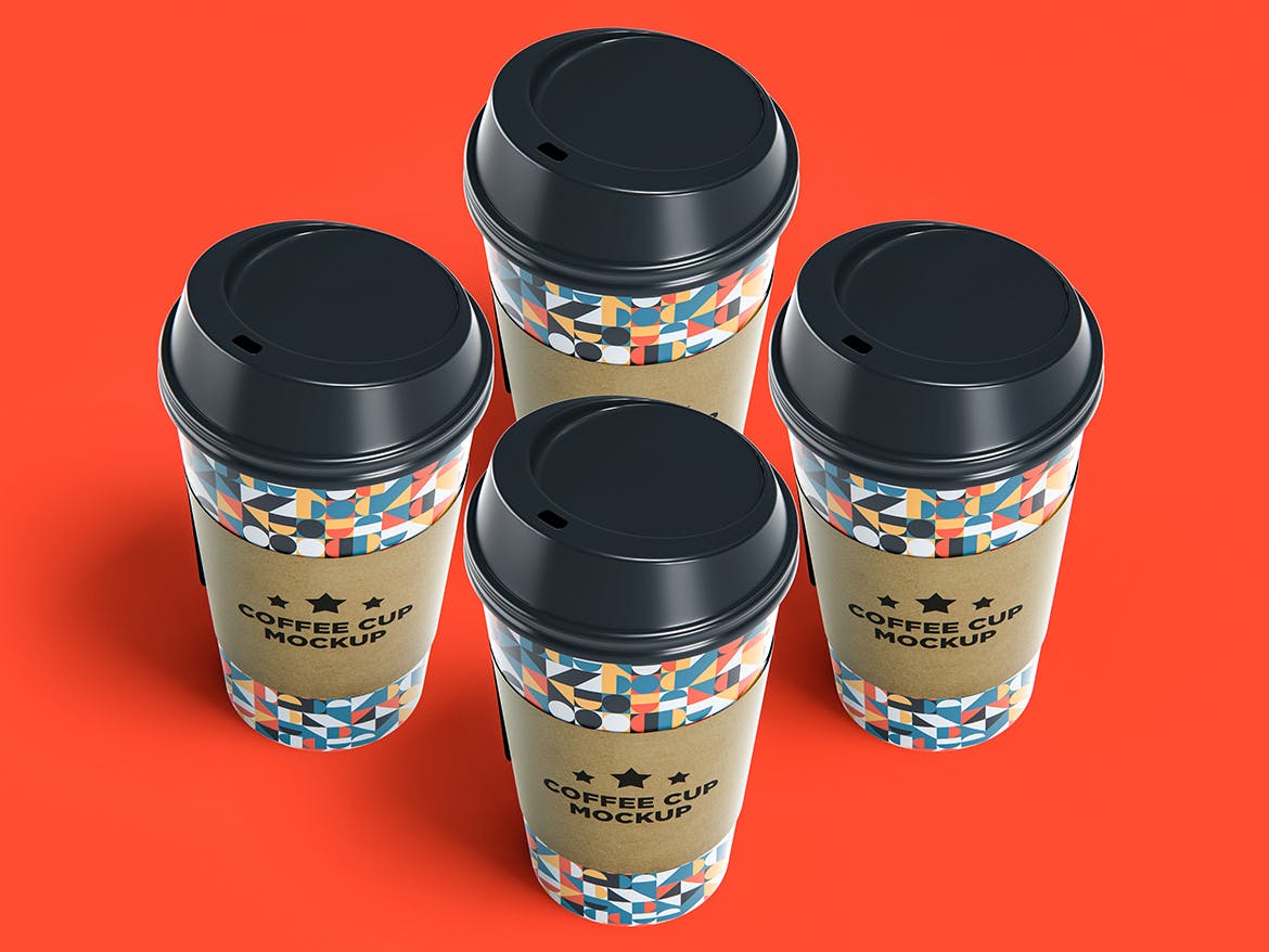 6款一次性外卖咖啡纸杯设计展示样机模板 Coffee Cup Mockup_img_2