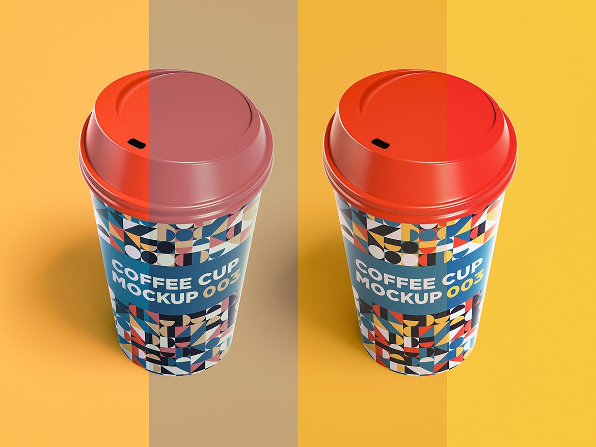 6款一次性外卖咖啡纸杯设计展示样机模板 Coffee Cup Mockup_img_2