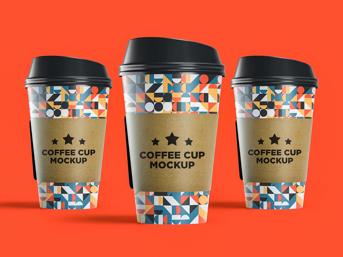 6款一次性外卖咖啡纸杯设计展示样机模板 Coffee Cup Mockup_img_2