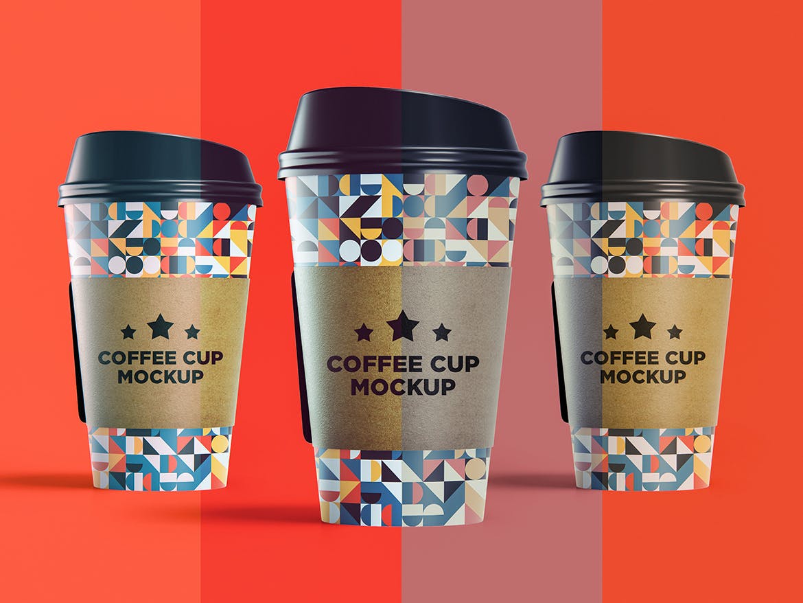 6款一次性外卖咖啡纸杯设计展示样机模板 Coffee Cup Mockup_img_2