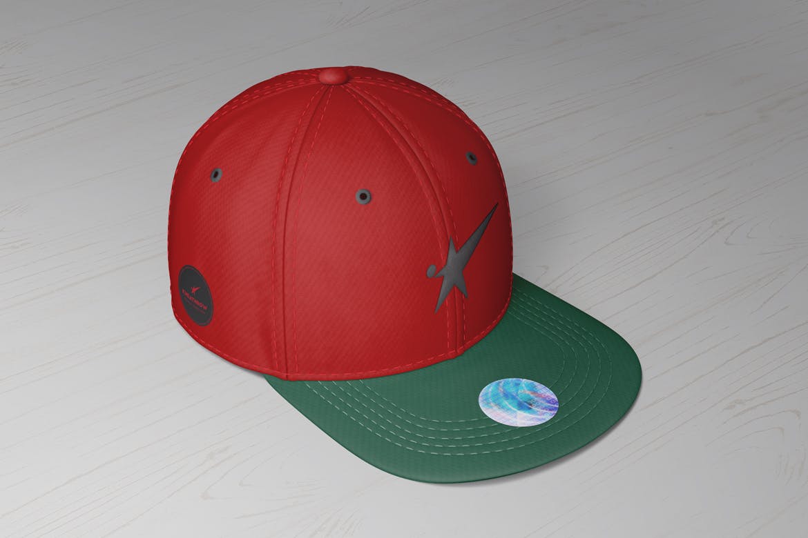 9款棒球帽印花设计展示样机模板 Snapback Baseball Cap Mockups Vol.1_img_2