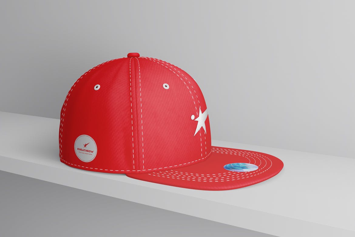 9款棒球帽印花设计展示样机模板 Snapback Baseball Cap Mockups Vol.1_img_2