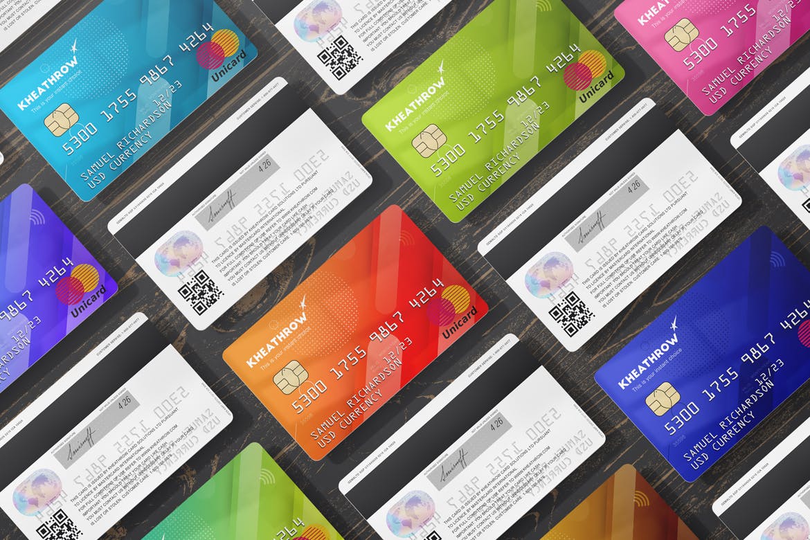 12款逼真信用卡&借记卡设计展示样机模板 Credit / Debit Card Mockups Vol.1_img_2