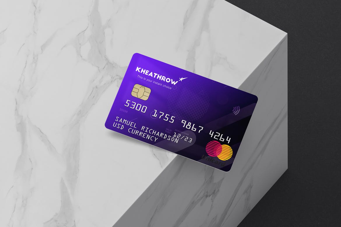 12款逼真信用卡&借记卡设计展示样机模板 Credit / Debit Card Mockups Vol.1_img_2