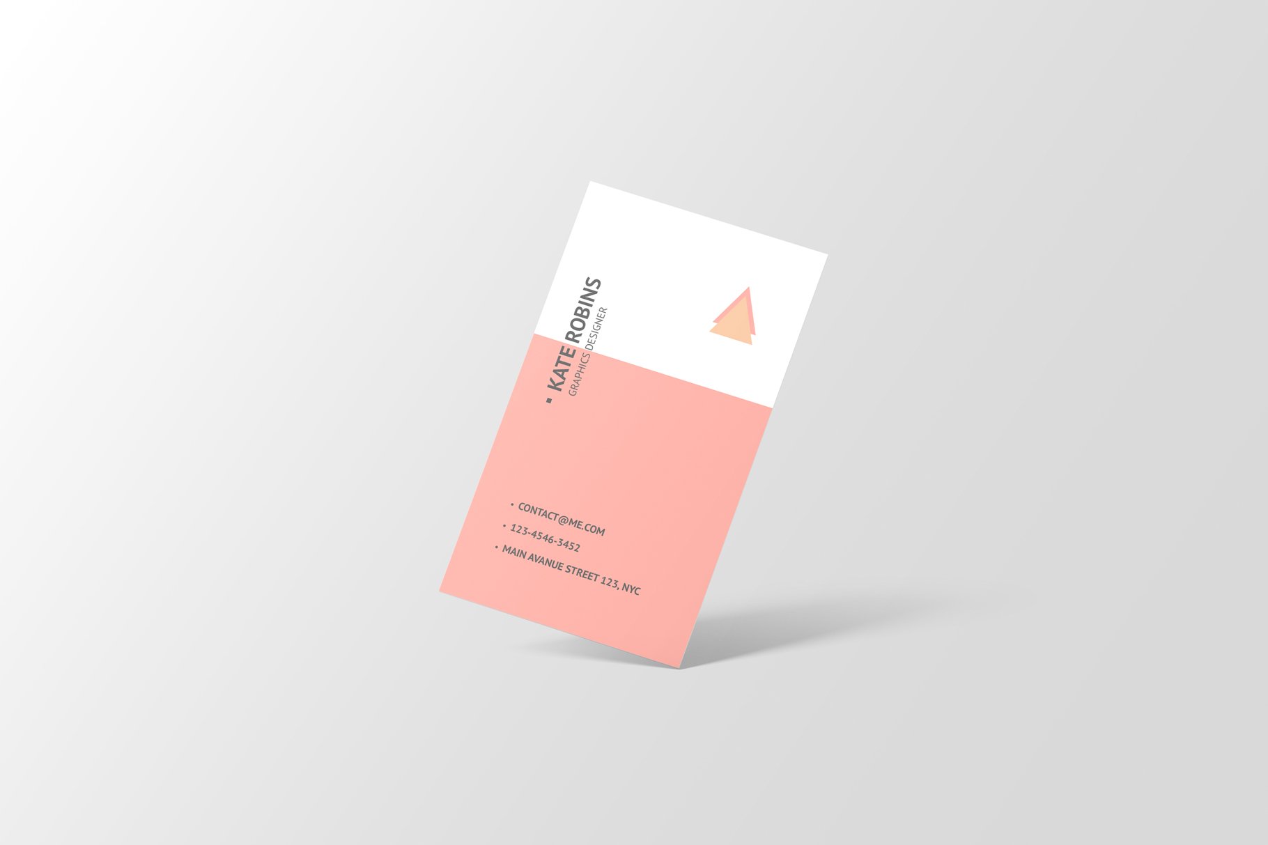 14款商务个人名片卡片设计展示样机 Portrait Business Card Mockup_img_2
