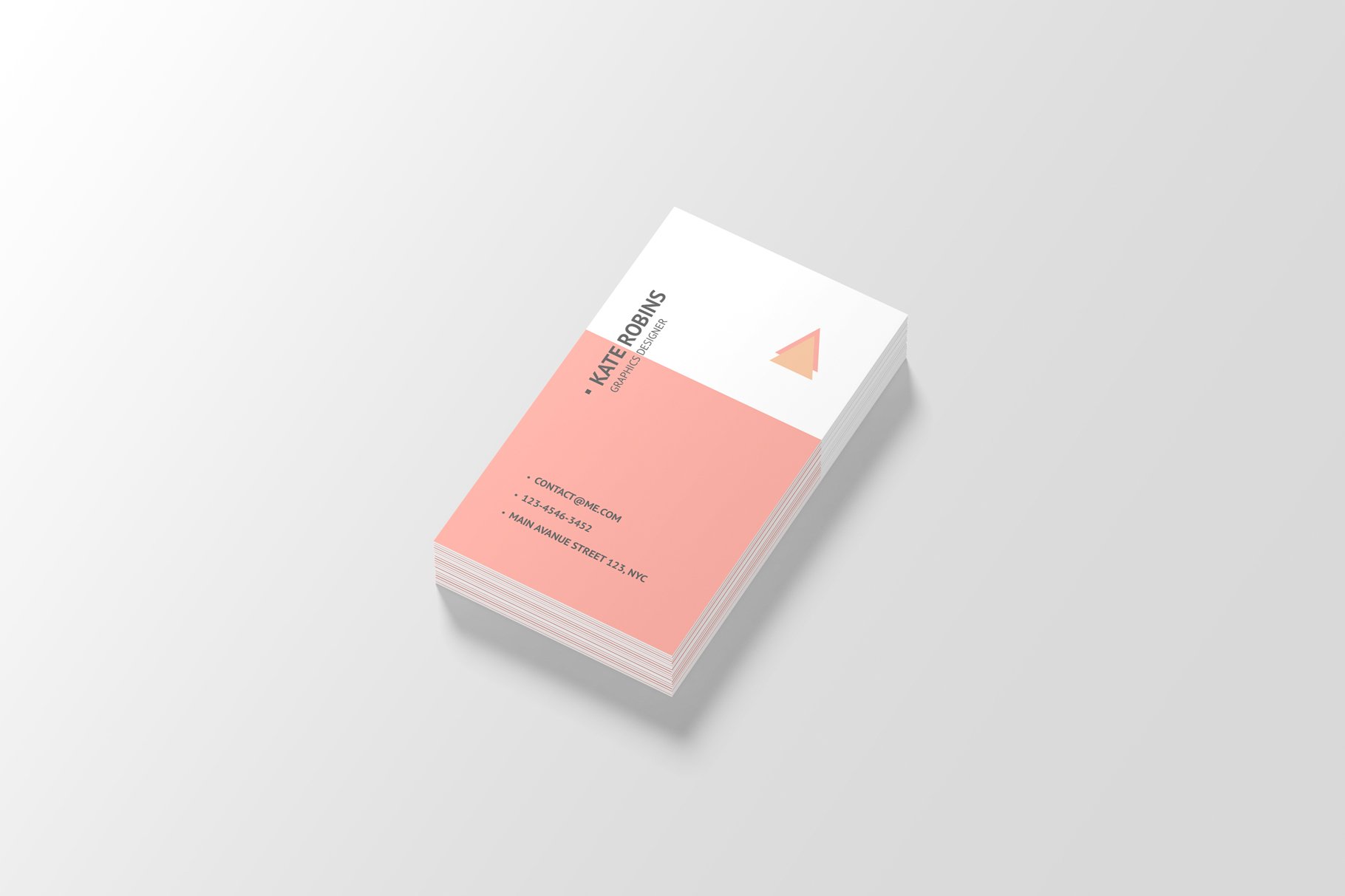 14款商务个人名片卡片设计展示样机 Portrait Business Card Mockup_img_2