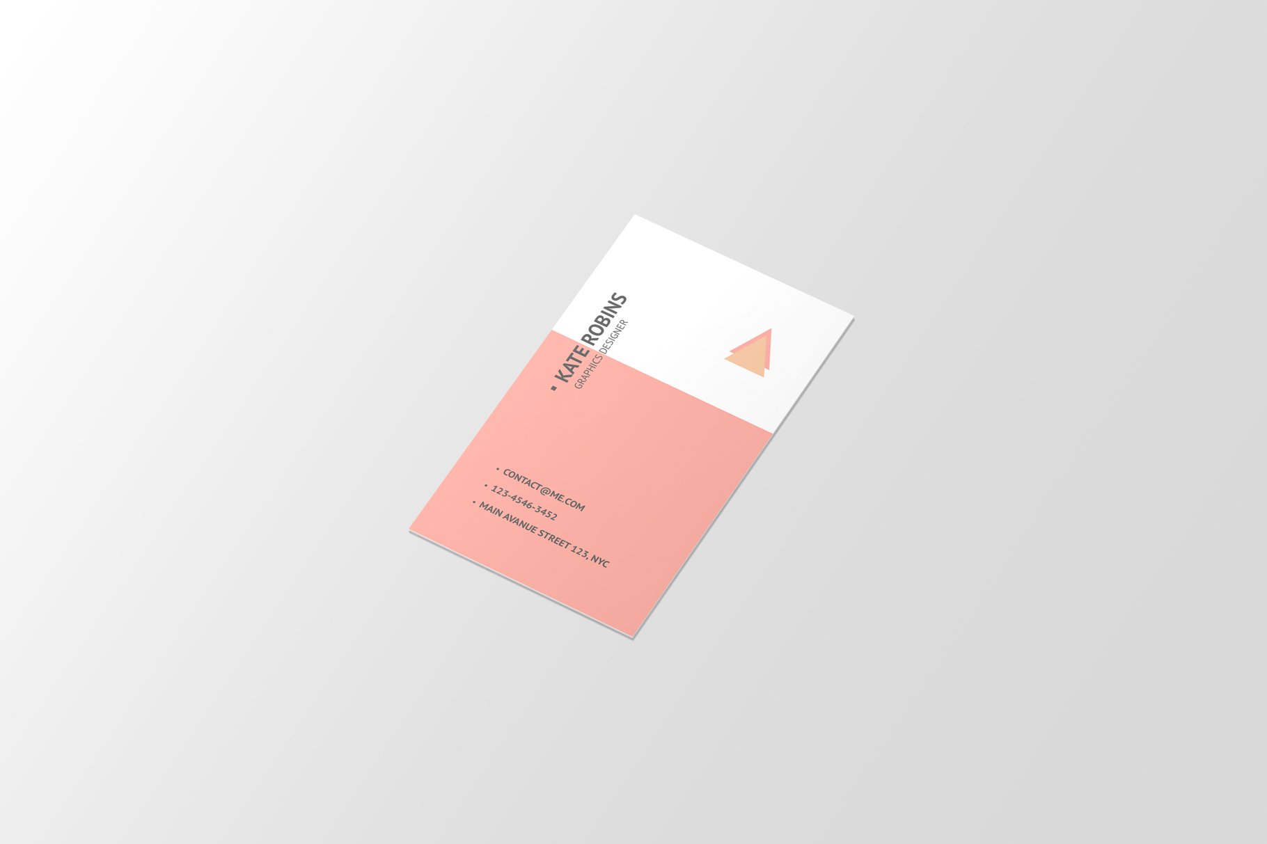 14款商务个人名片卡片设计展示样机 Portrait Business Card Mockup_img_2